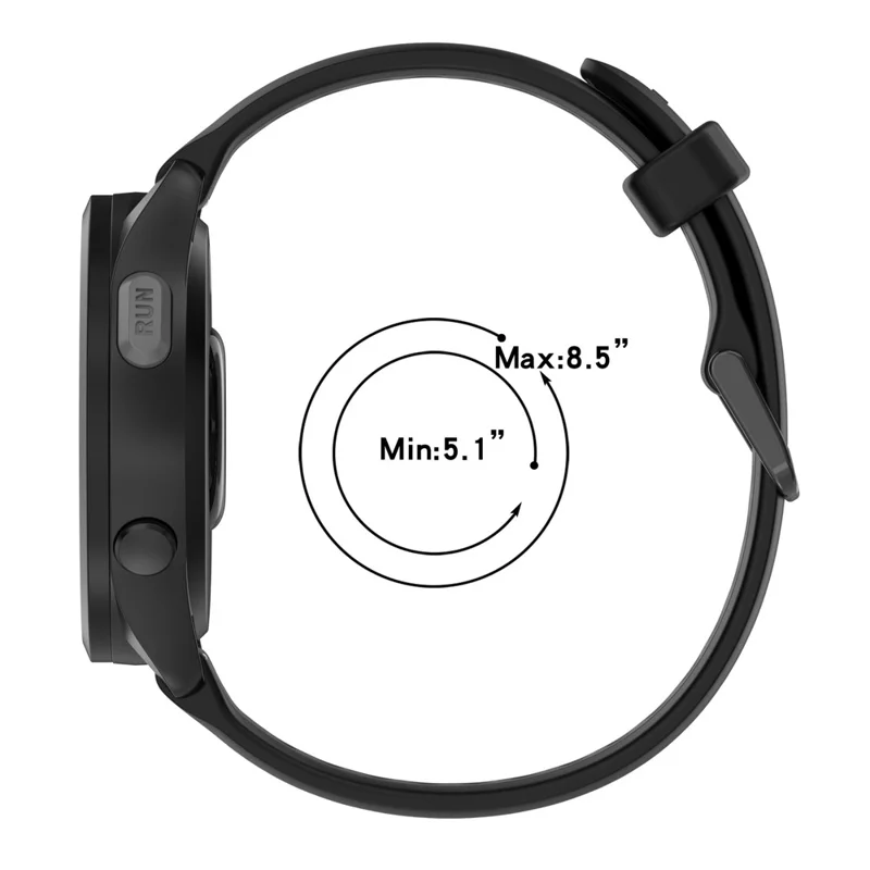 Für Huawei Watch GT 4 41mm / Garmin Venu 3S Silikon-Uhrenarmbänder in Zweifarbig 18mm Strukturierte Armband - Schwarz+Sternlicht