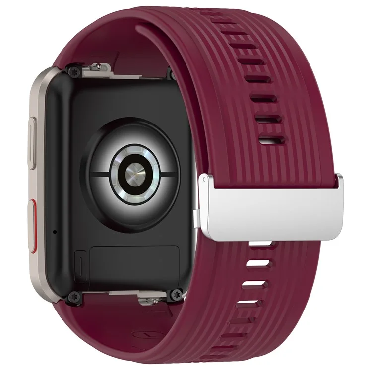 For Huawei Watch D Replacement Wrist Band Adjustable Silicone Watch Strap - Wine Red
