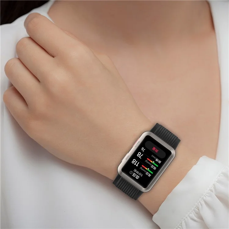 For Huawei Watch D Replacement Wrist Band Adjustable Silicone Watch Strap - Wine Red