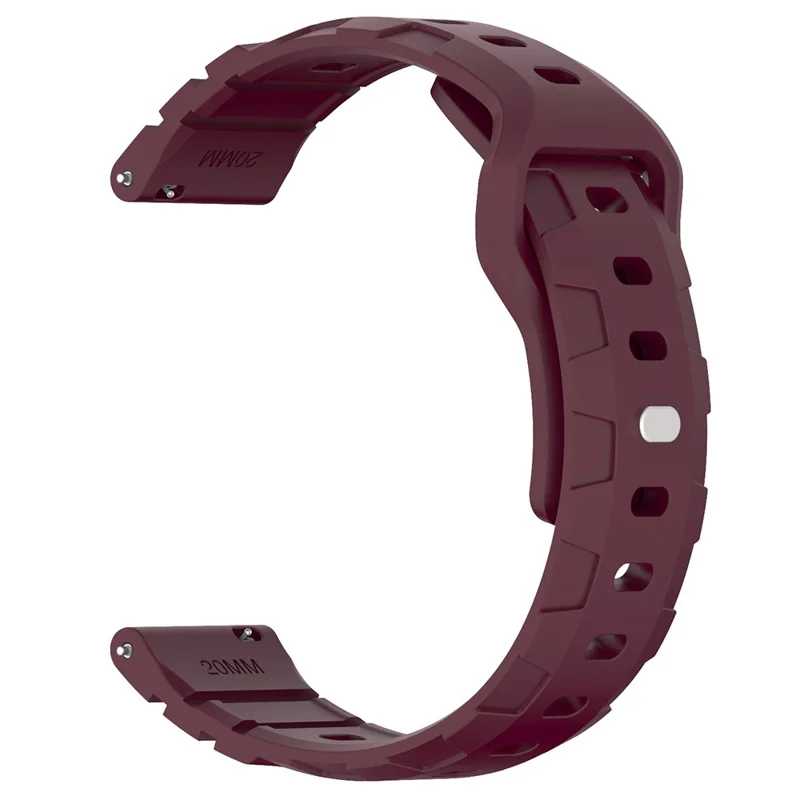 For Huawei Watch GT 4 46mm / 4 Pro / 4 41mm Silicone Watch Strap 22mm Armour Watch Band Replacement - Wine Red