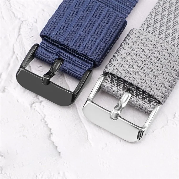 For Huawei Watch GT 3 42mm / Watch GT 3 Pro 43mm Wrist Strap 20mm Texture Nylon Watch Strap - Black / Grid