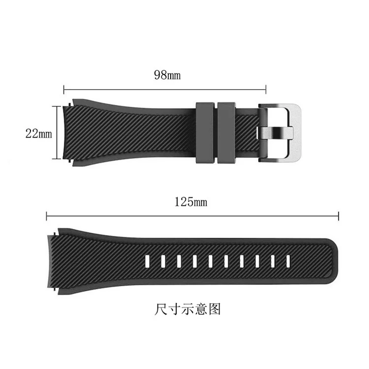 Pour Huawei Watch Watch 4 / GT 4 46mm / 4 Pro Remplacement Bracelet 22mm Silicone Bracelet de Montre - Bleu Foncé