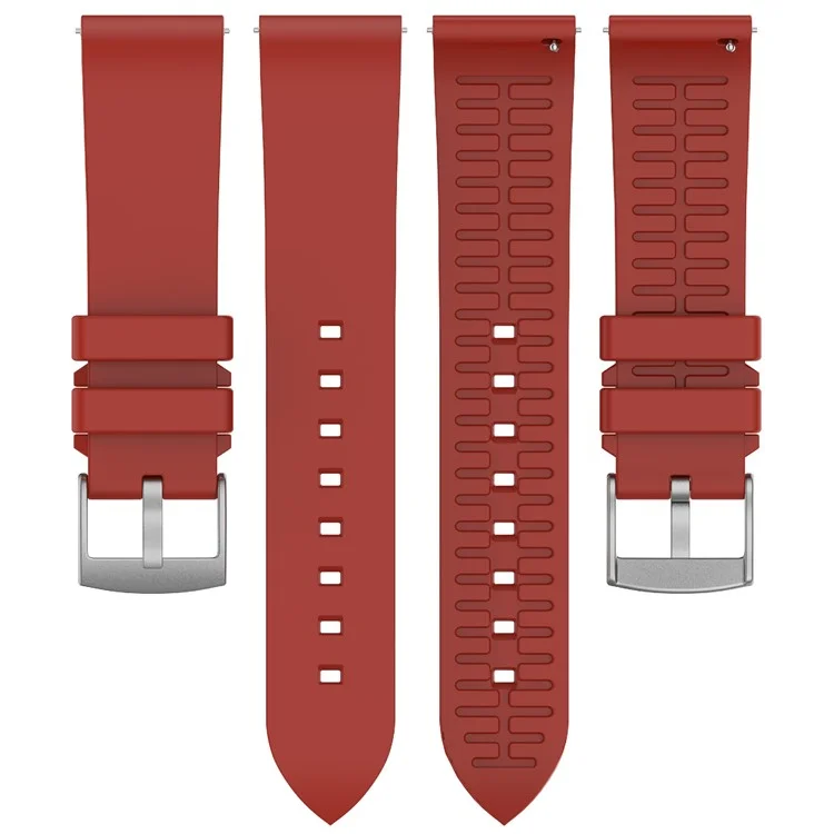 For Garmin vivoactive 5 / Venu 2 Plus Replacement Watch Strap 20mm Fluorubber Wrist Band - Red