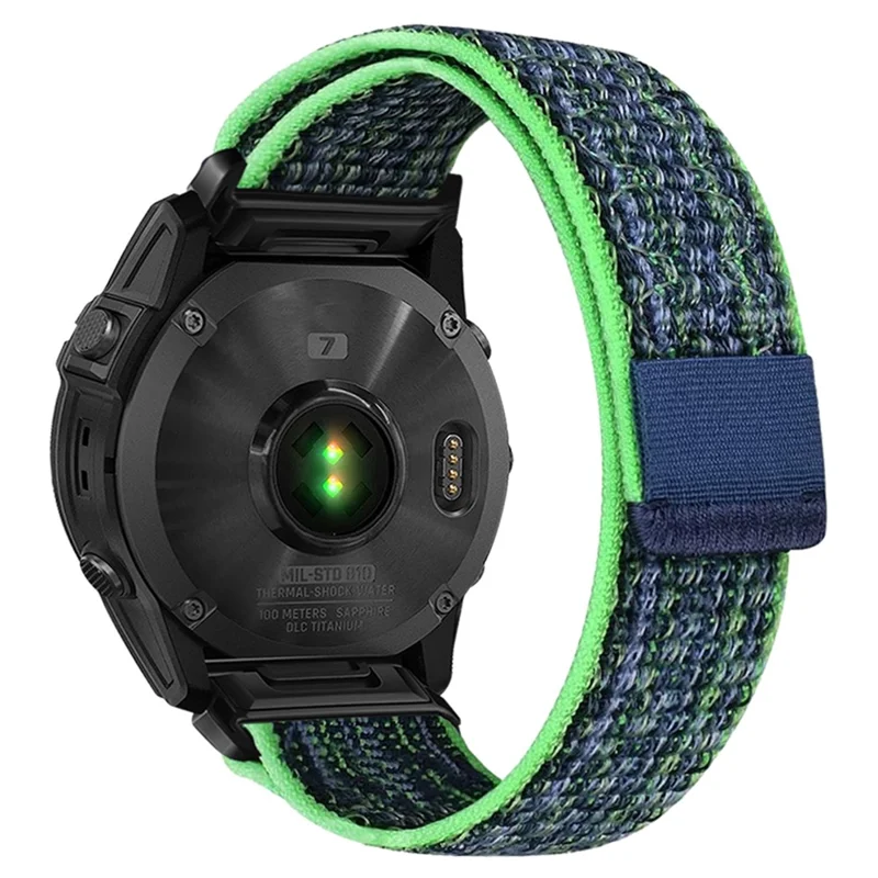 For Garmin Tactix 7 Pro / Fenix 7X / 6X Pro / 5X Plus Universal Watch Strap Nylon Wrist Band 26mm - Green