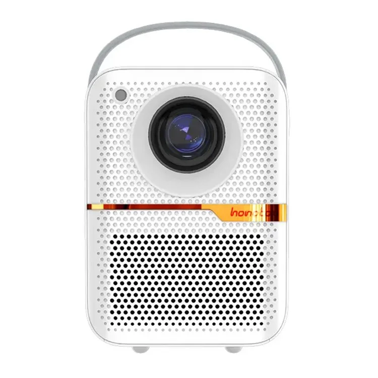 HONGTOP P10 Proyector Mini Portátil WiFi6 Bluetooth HD Video Teatro Doméstico 4+64G LED Proyector - Enchufe de EE. UU.