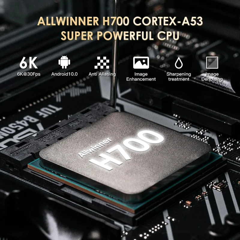 HONGTOP P11 Tragbarer Mini-Projektor WiFi6 Bluetooth-kompatibel HD-Video Home Theater 4+64G LED-Projektor - US-Stecker / Schwarz