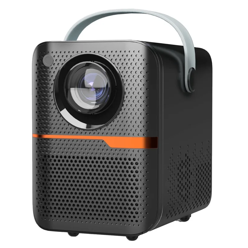 HONGTOP P11 Tragbarer Mini-Projektor WiFi6 Bluetooth-kompatibel HD-Video Home Theater 4+64G LED-Projektor - US-Stecker / Schwarz