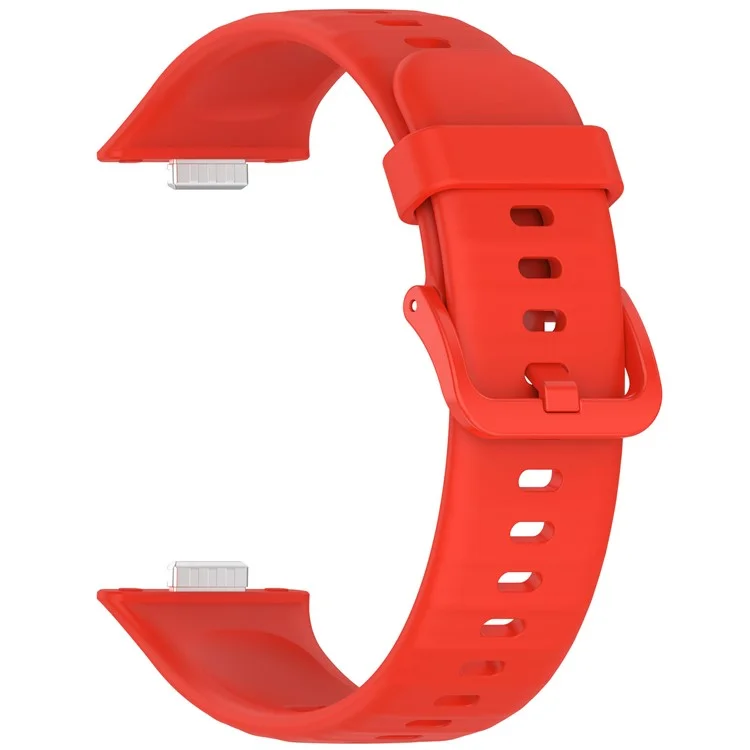 Para Huawei Watch Fit 3 Correa de Silicona Deportiva Bandas de Reloj de Repuesto - Rojo