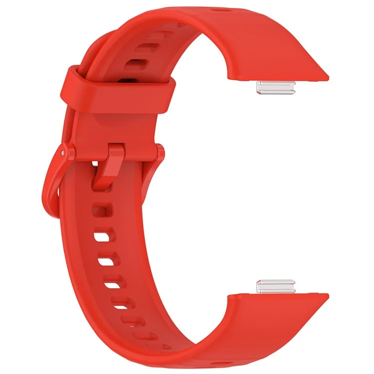 Para Huawei Watch Fit 3 Correa de Silicona Deportiva Bandas de Reloj de Repuesto - Rojo