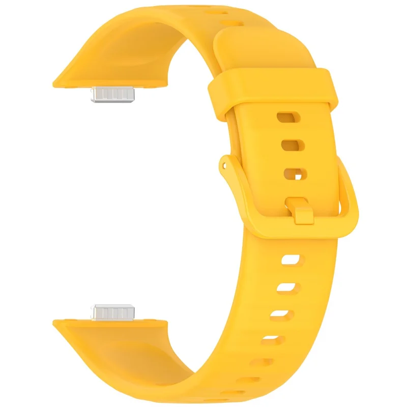 For Huawei Watch Fit 3 Silicone Strap Sport Watchbands Replacement - Yellow