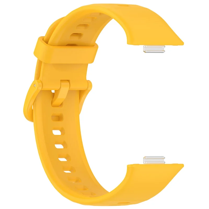 For Huawei Watch Fit 3 Silicone Strap Sport Watchbands Replacement - Yellow