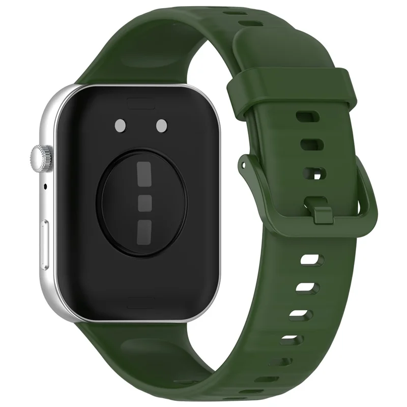 For Huawei Watch Fit 3 Silicone Strap Sport Watchbands Replacement - Army Green