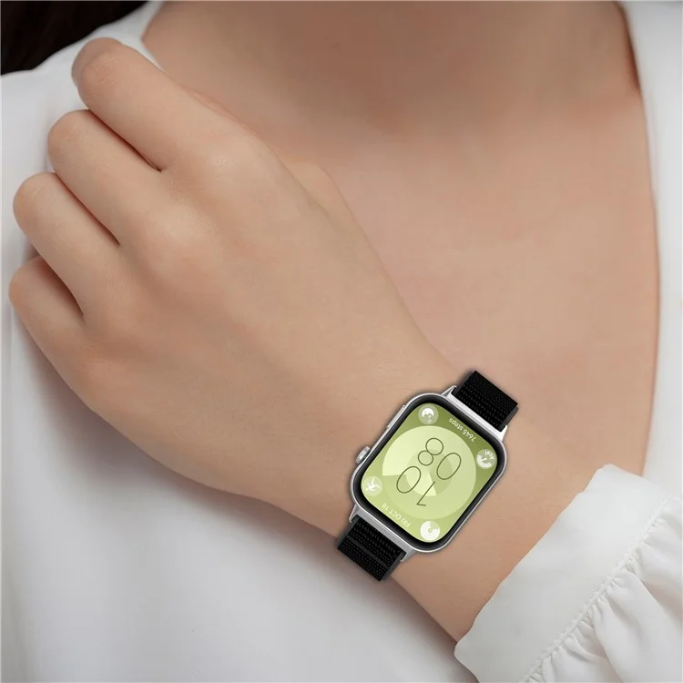 Для Huawei Watch Fit 3 Ремешок Magic Tape Nylon Soft Watch Band - Официальный Черный