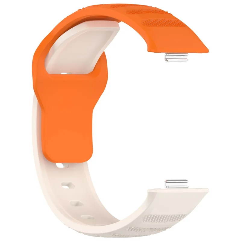 Siliconeurtegels til Huawei Watch Fit 3 med prikdesign, justerbar armbånd – Lang stjernelys+Kort orange