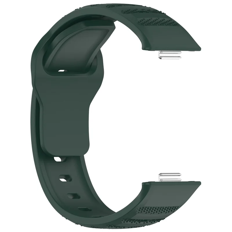 For Huawei Watch Fit 3 Silicone Watch Strap Dots Design Adjustable Wrist Band - Dark Green