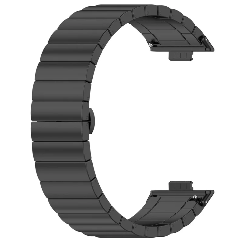 For Huawei Watch Fit 3 Stainless Steel Replacement Strap Metal Watch Band - Black