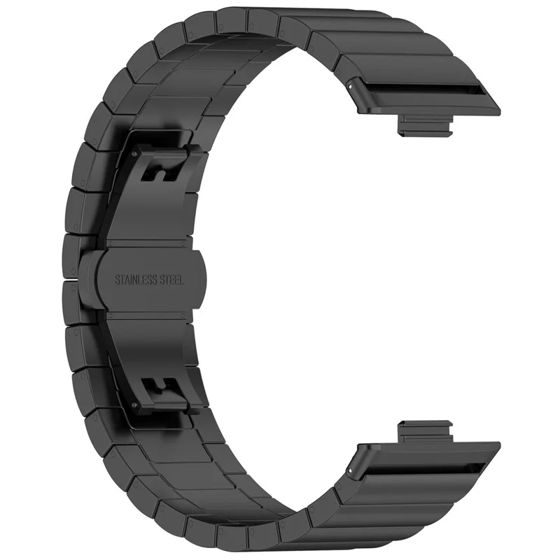 For Huawei Watch Fit 3 Stainless Steel Replacement Strap Metal Watch Band - Black