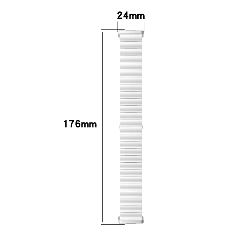 For Huawei Watch Fit 3 Stainless Steel Replacement Strap Metal Watch Band - Black