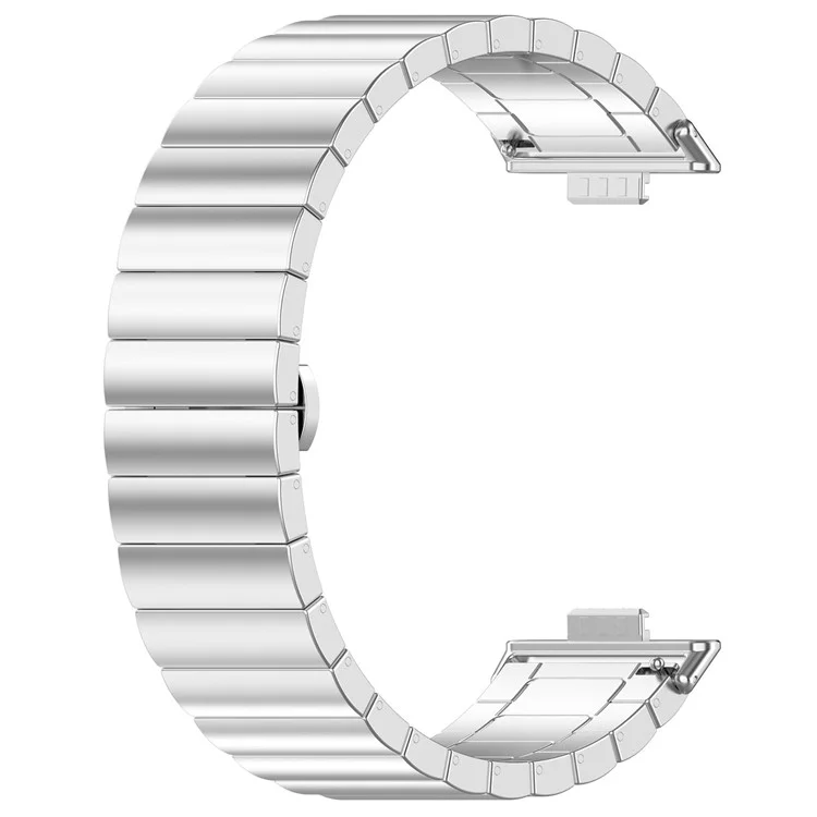 Para Huawei Watch Fit 3 Reemplazo de correa de acero inoxidable Correa de reloj de metal - Plata