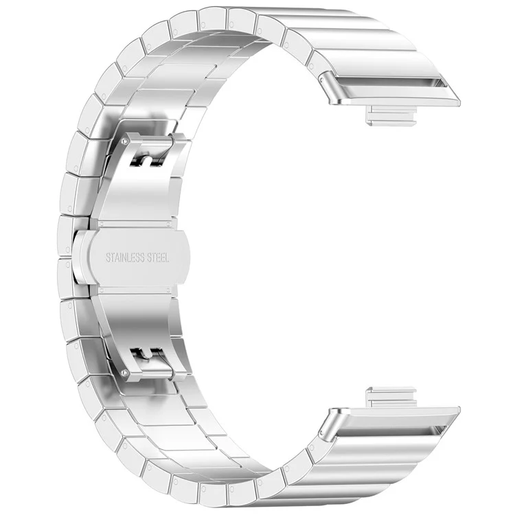 Para Huawei Watch Fit 3 Reemplazo de correa de acero inoxidable Correa de reloj de metal - Plata