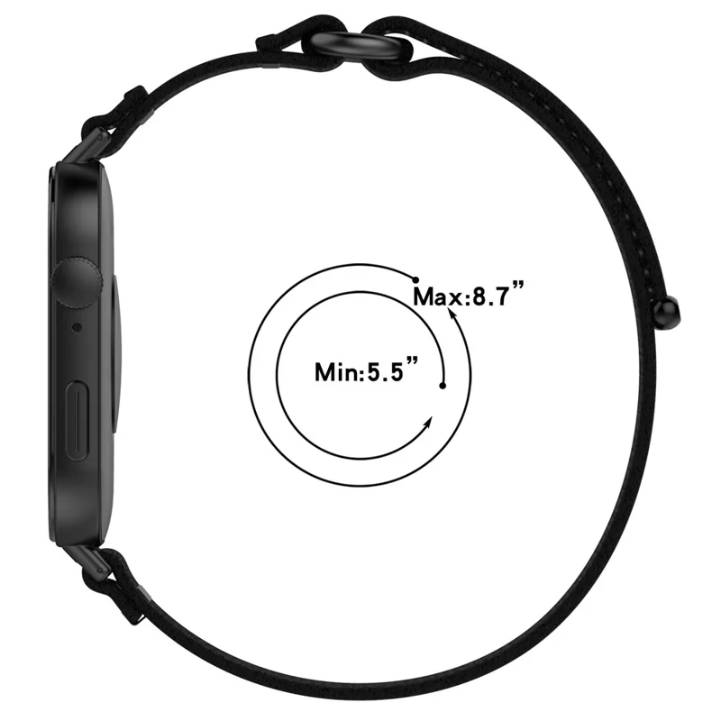 For Huawei Watch Fit 3 Wrist Watch Band Nylon Comfortable Strap Replacement - Black+Grey
