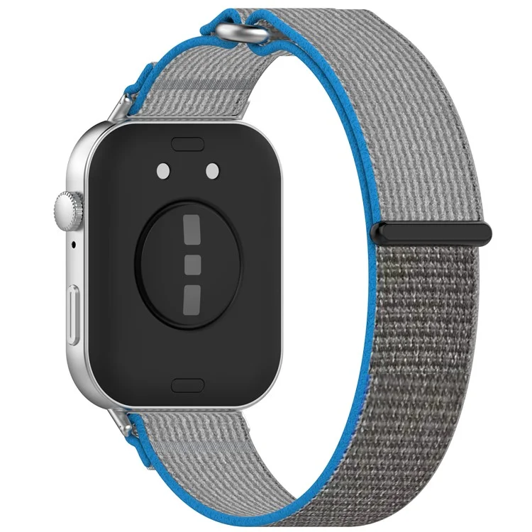 For Huawei Watch Fit 3 Wrist Watch Band Nylon Comfortable Strap Replacement - Blue+Grey