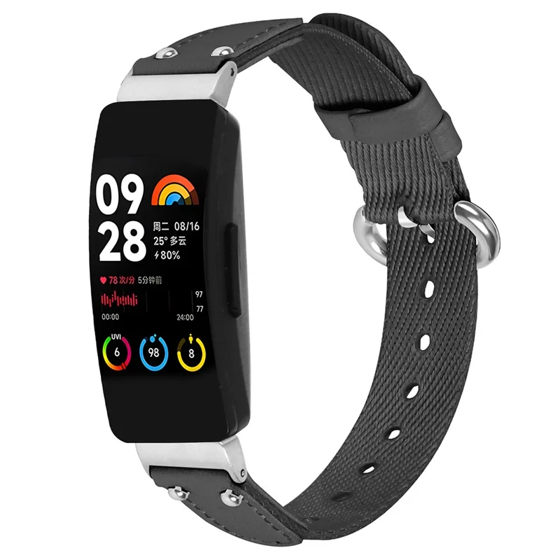 For Fitbit Inspire 2 Nylon Braided Watch Strap Adjustable Replacement Wrist Band - Black