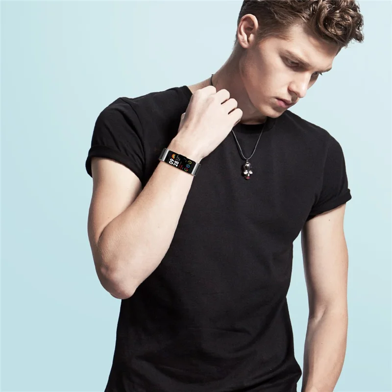 For Fitbit Inspire 2 Nylon Braided Watch Strap Adjustable Replacement Wrist Band - Black