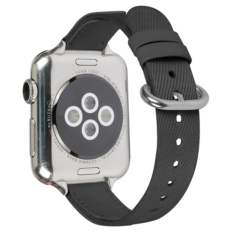 Nylon Braided Strap for Apple Watch 10 46mm / Ultra 2 / Ultra 49mm / 9 8 7 45mm / SE (2023) SE (2022) SE 6 5 4 44mm / 3 2 1 42mm Wrist Band - Black