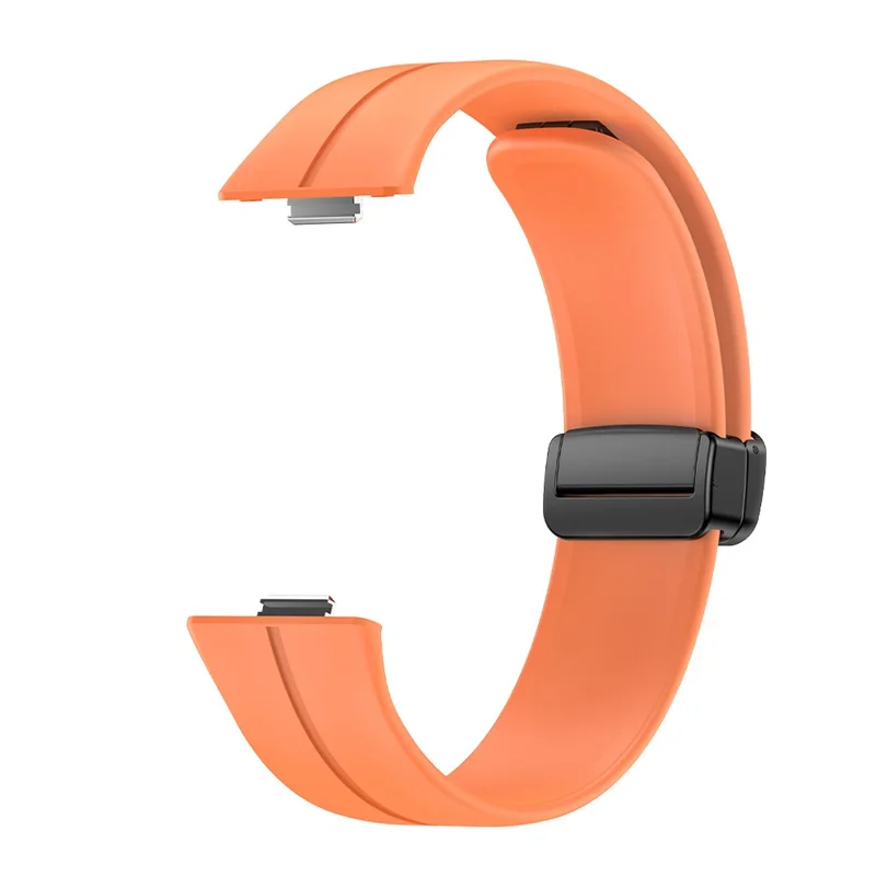 Para Huawei Watch Fit 3 Silicone Strap Fecho Magnético Dobrável - Laranja