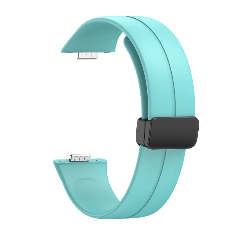 Pour Huawei Watch Fit 3 Bracelet en silicone à boucle magnétique pliante - Vert Teal