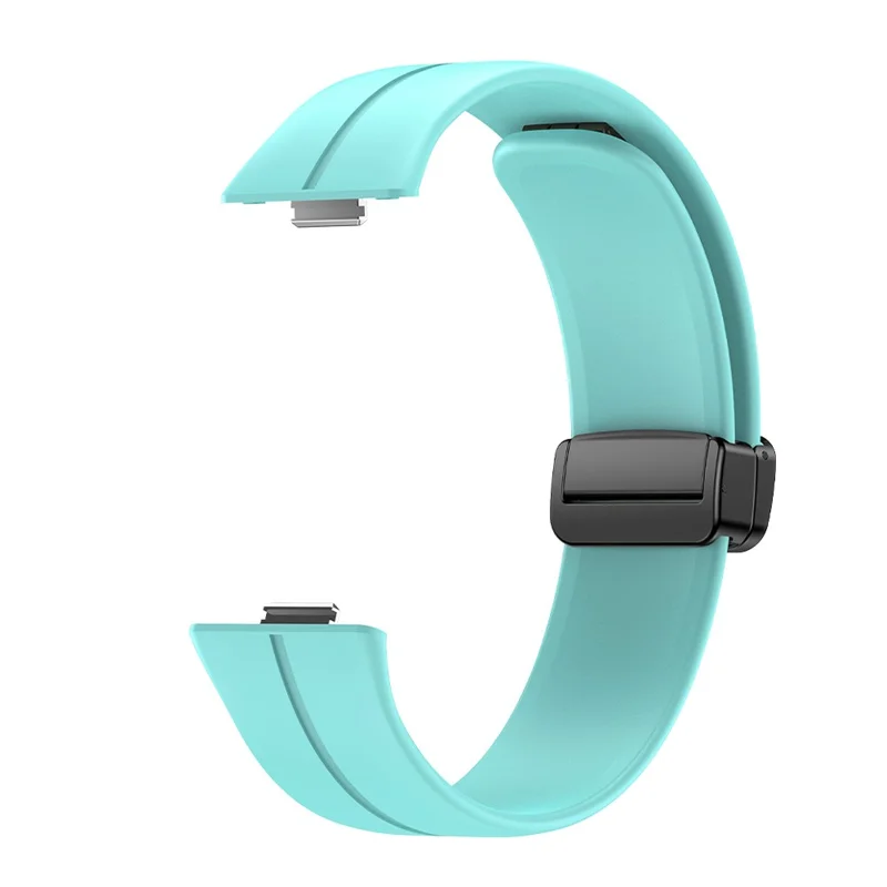 Pour Huawei Watch Fit 3 Bracelet en silicone à boucle magnétique pliante - Vert Teal