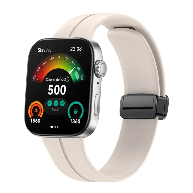 Für Huawei Watch Fit 3 Silikon-Armband mit magnetischer Faltschließe - Sternenlicht