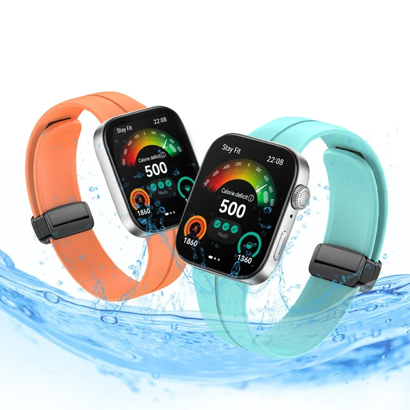 Für Huawei Watch Fit 3 Silikon-Armband mit magnetischer Faltschließe - Sternenlicht