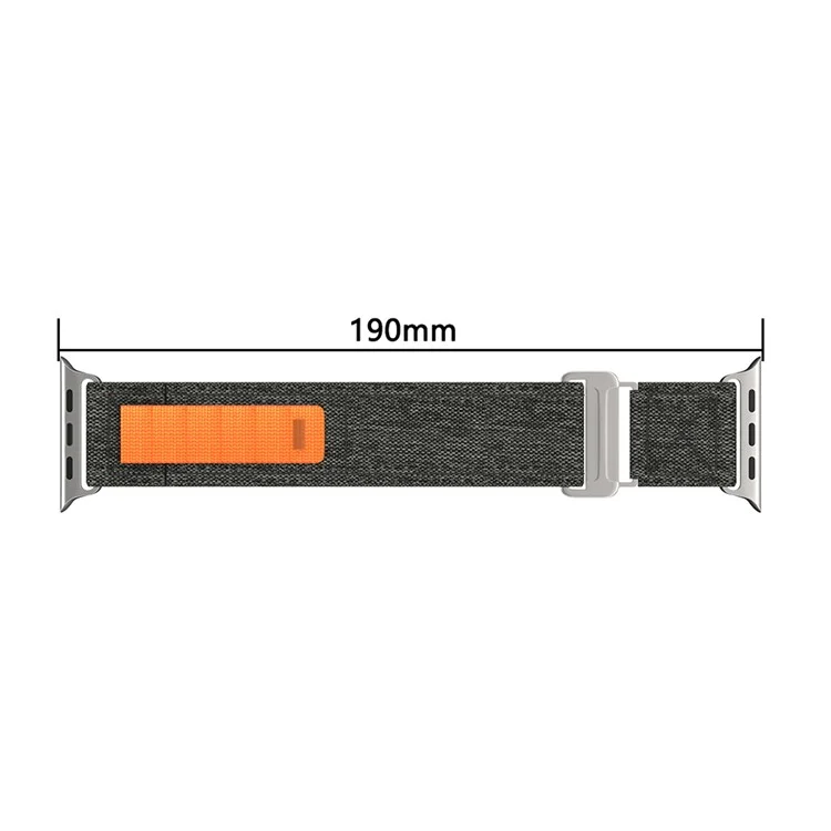 For Apple Watch Series 10 42mm / 9 8 7 41mm / SE (2023) SE (2022) SE 6 5 4 40mm / 3 2 1 38mm Nylon Watch Band Adjustable Strap - Black