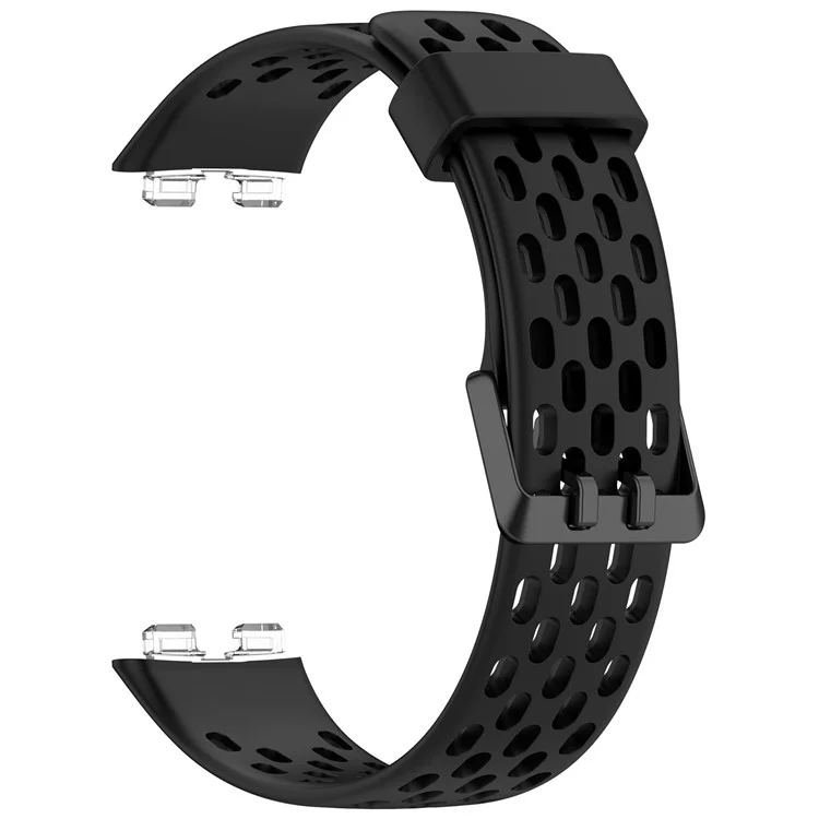 For Huawei Band 9 / 9 NFC / 8 / 8 NFC Replacement Band Adjustable Silicone Watch Strap - Black