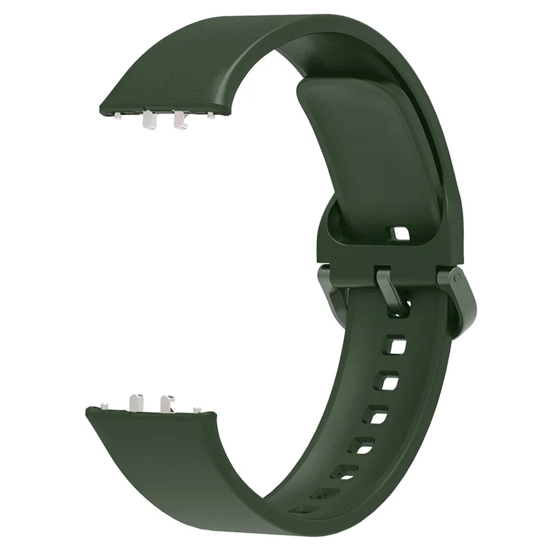 For Samsung Galaxy Fit3 Silicone Strap Replacement Wrist Band with Watch Case - Green