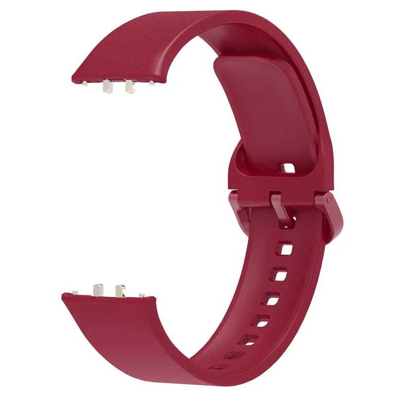 For Samsung Galaxy Fit3 Silicone Strap Replacement Wrist Band with Watch Case - Red