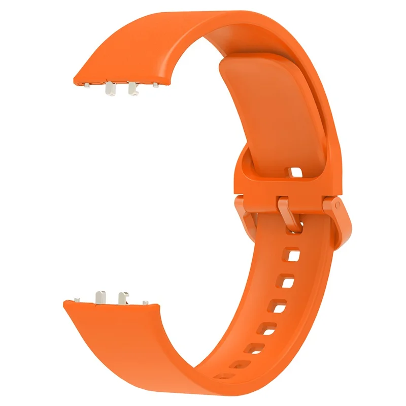 For Samsung Galaxy Fit3 Silicone Strap Replacement Wrist Band with Watch Case - Orange