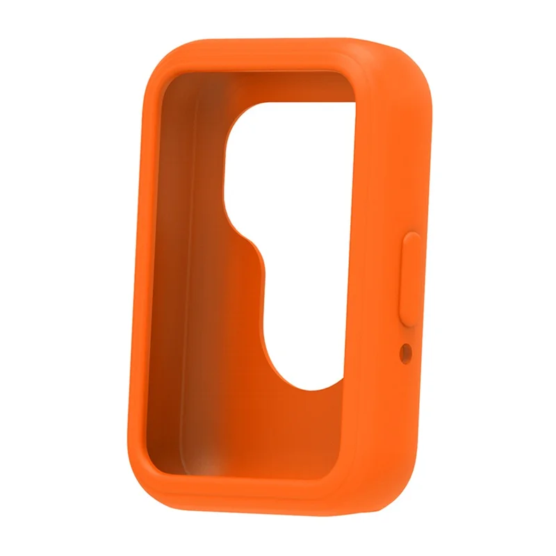 For Samsung Galaxy Fit3 Silicone Strap Replacement Wrist Band with Watch Case - Orange