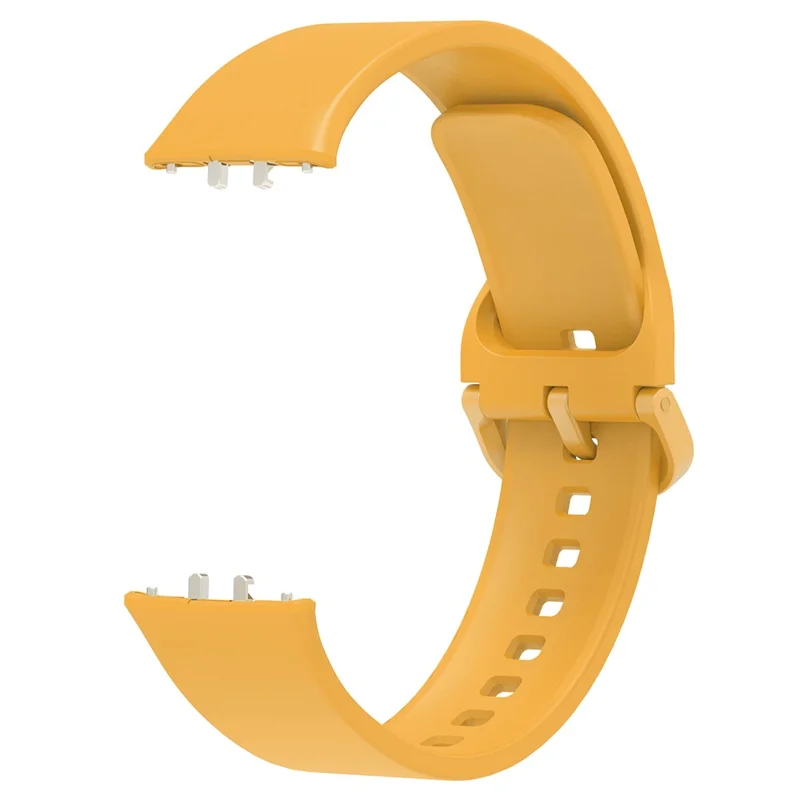 For Samsung Galaxy Fit3 Silicone Strap Replacement Wrist Band with Watch Case - Yellow