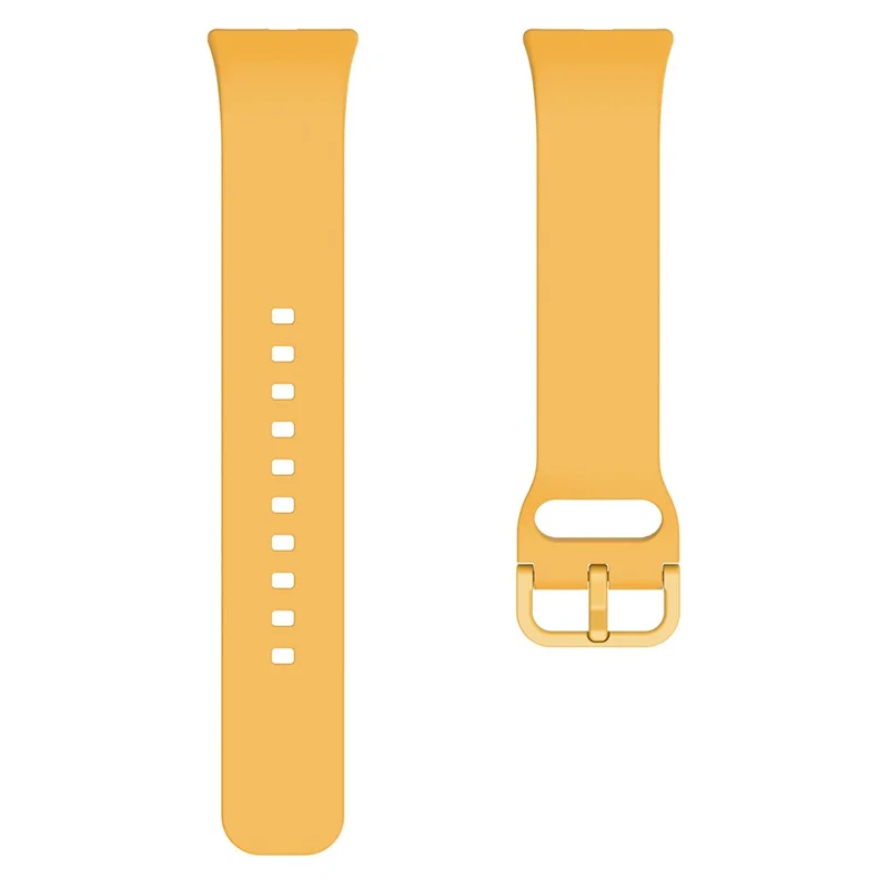 For Samsung Galaxy Fit3 Silicone Strap Replacement Wrist Band with Watch Case - Yellow