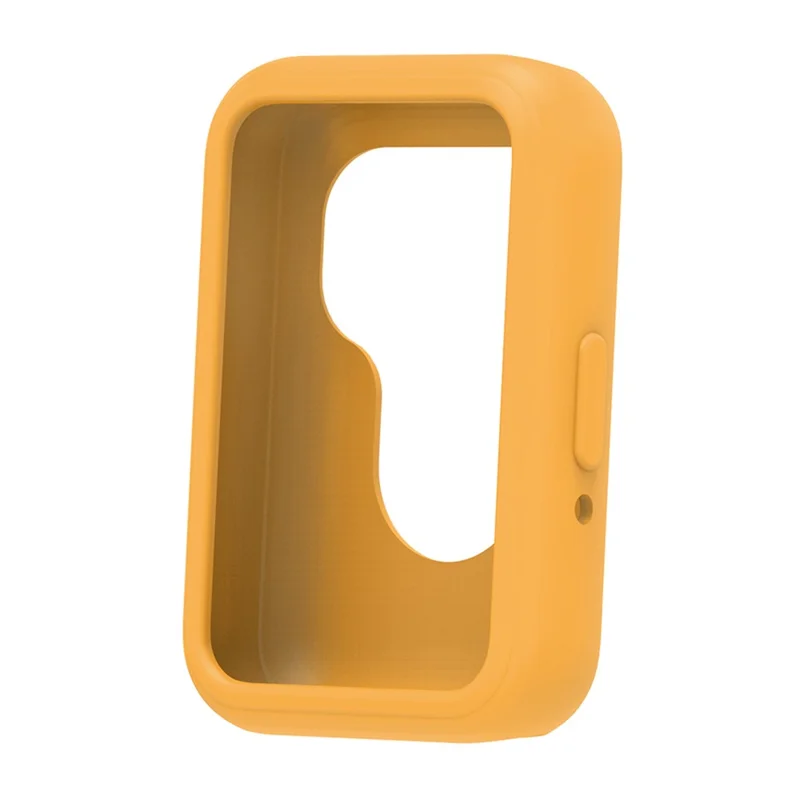 For Samsung Galaxy Fit3 Silicone Strap Replacement Wrist Band with Watch Case - Yellow