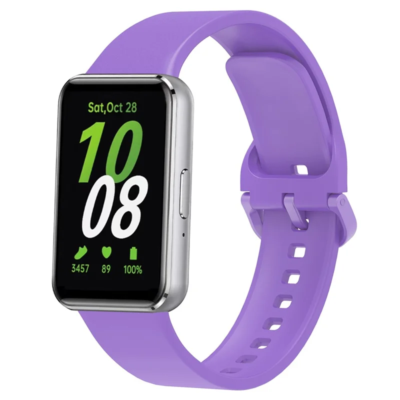 Pour Samsung Galaxy Fit3 Remplacement du bracelet en silicone Bracelet de montre avec étui - Violet