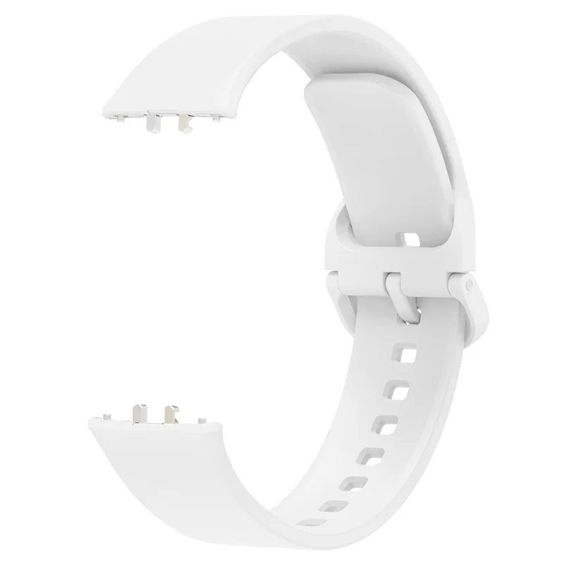 For Samsung Galaxy Fit3 Silicone Strap Replacement Wrist Band with Watch Case - White