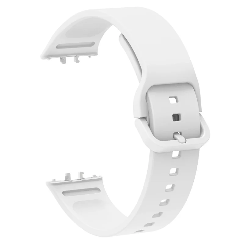 For Samsung Galaxy Fit3 Silicone Strap Replacement Wrist Band with Watch Case - White