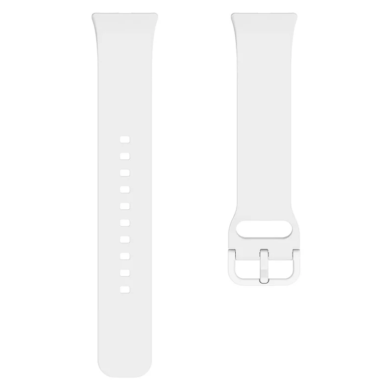 For Samsung Galaxy Fit3 Silicone Strap Replacement Wrist Band with Watch Case - White