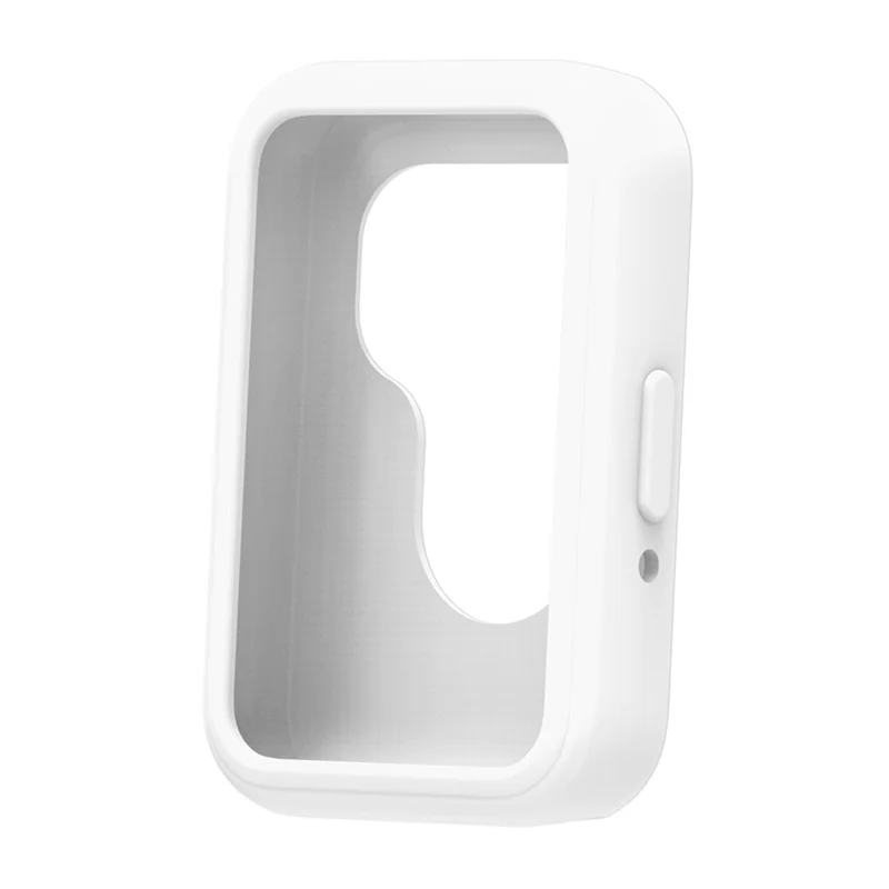 For Samsung Galaxy Fit3 Silicone Strap Replacement Wrist Band with Watch Case - White