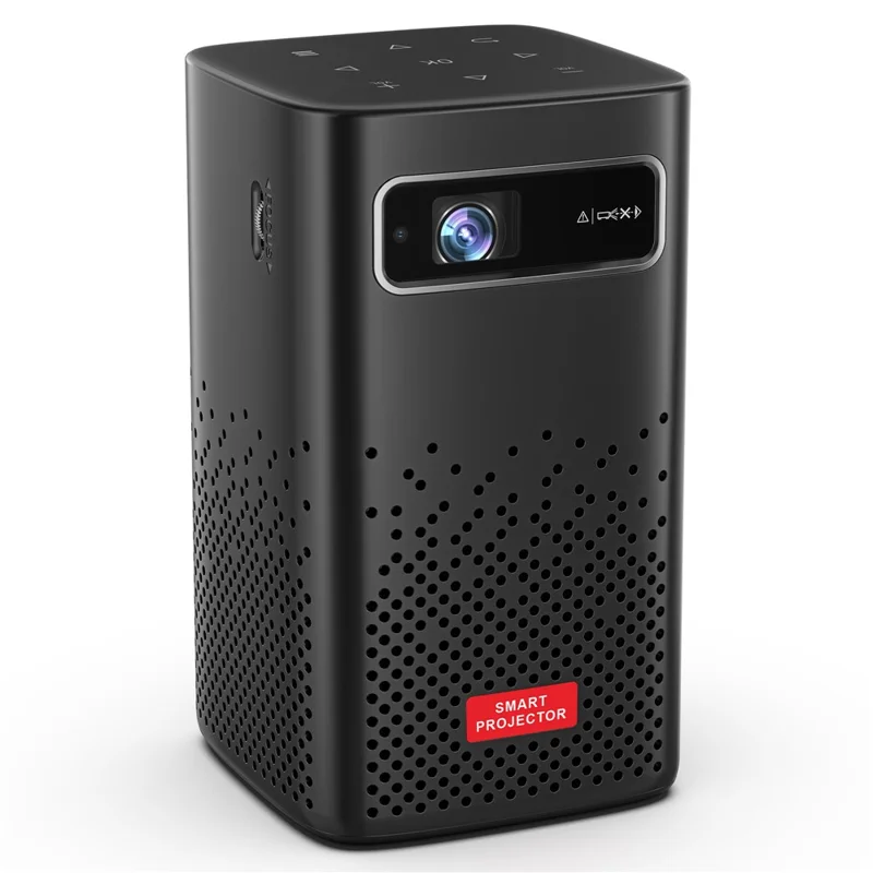 C900 Android 9.0 WiFi Mini DLP Projector 960x540P High Definition Pocket Home Theater - Black / UK Plug