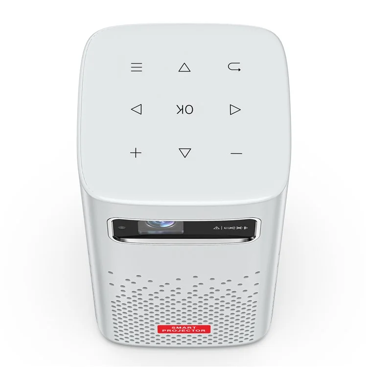 C900 Android 9.0 WiFi Mini DLP Projector 960x540P High Definition Pocket Home Theater - White / US Plug